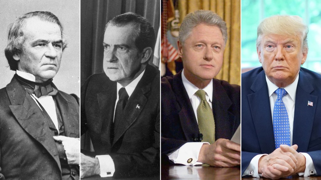 El “impeachment” de Trump frente a los de otros 3 presidentes